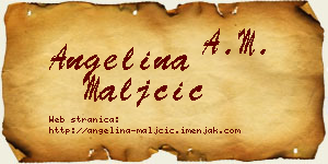 Angelina Maljčić vizit kartica